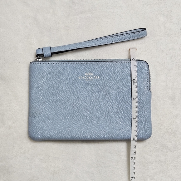 Coach #58032 Leather Wristlet-Powder Blue - Picture 6 of 7